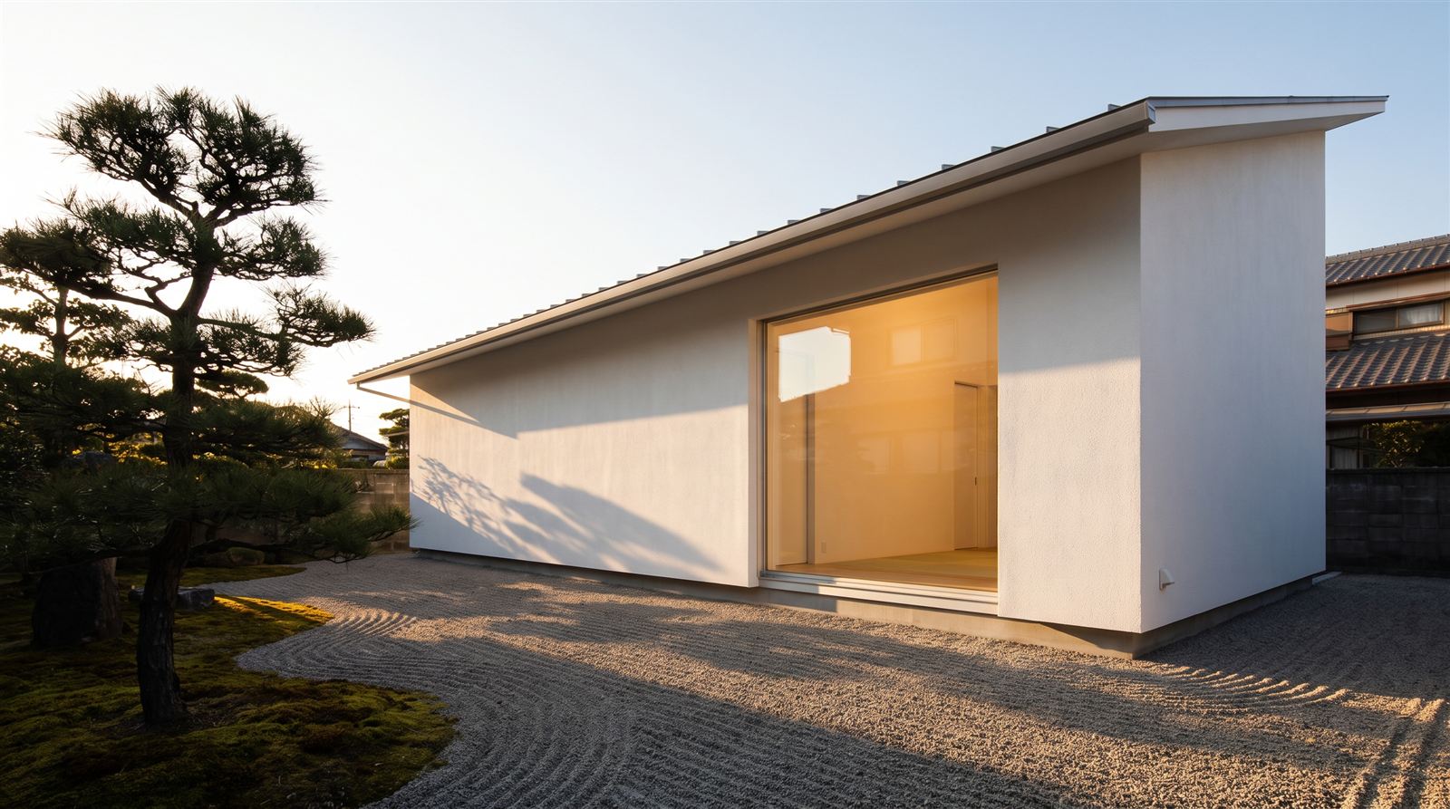 片流れ屋根のミニマルな平屋
